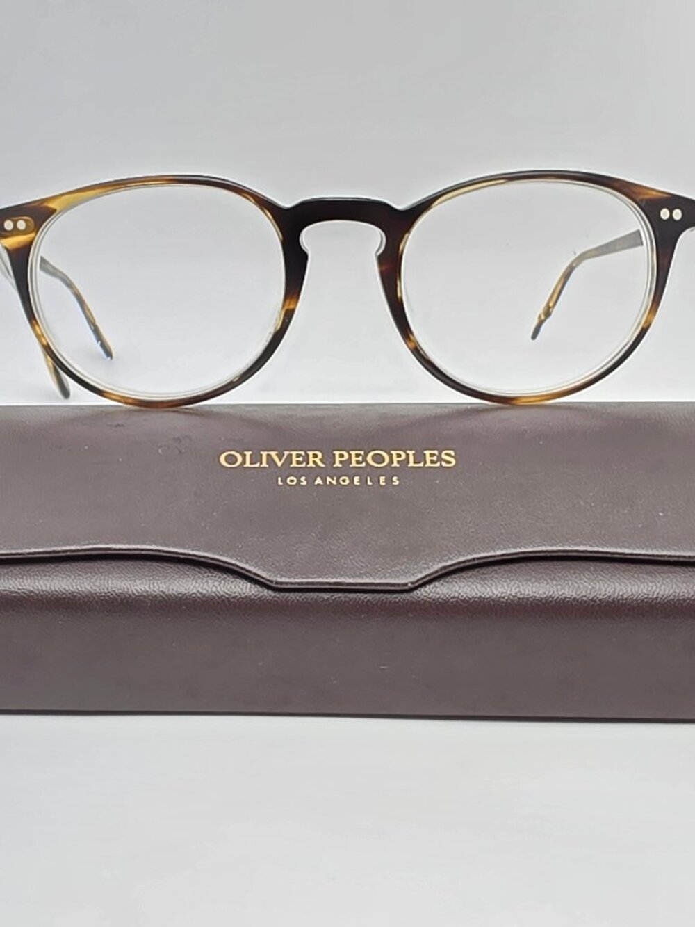 Oliver Peoples OV5004 1003 Riley R Cocobolo Eyeglasses Frame w/ Case Italy 47mm